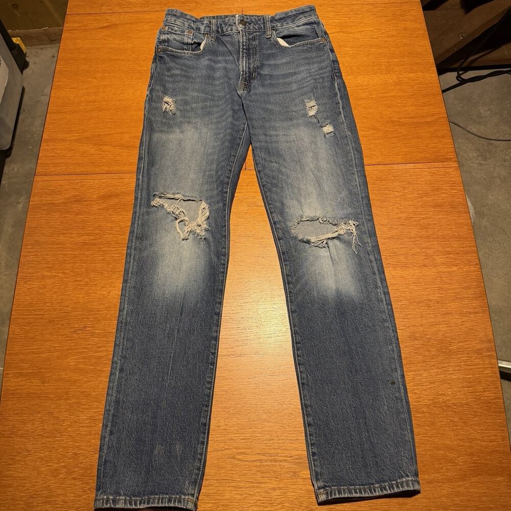 Aero Aeropostale 90s Straight Jeans Size 29x32 Blue Medium Wash Denim Distressed
